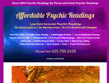 Tablet Screenshot of affordablepsychicreadings.com